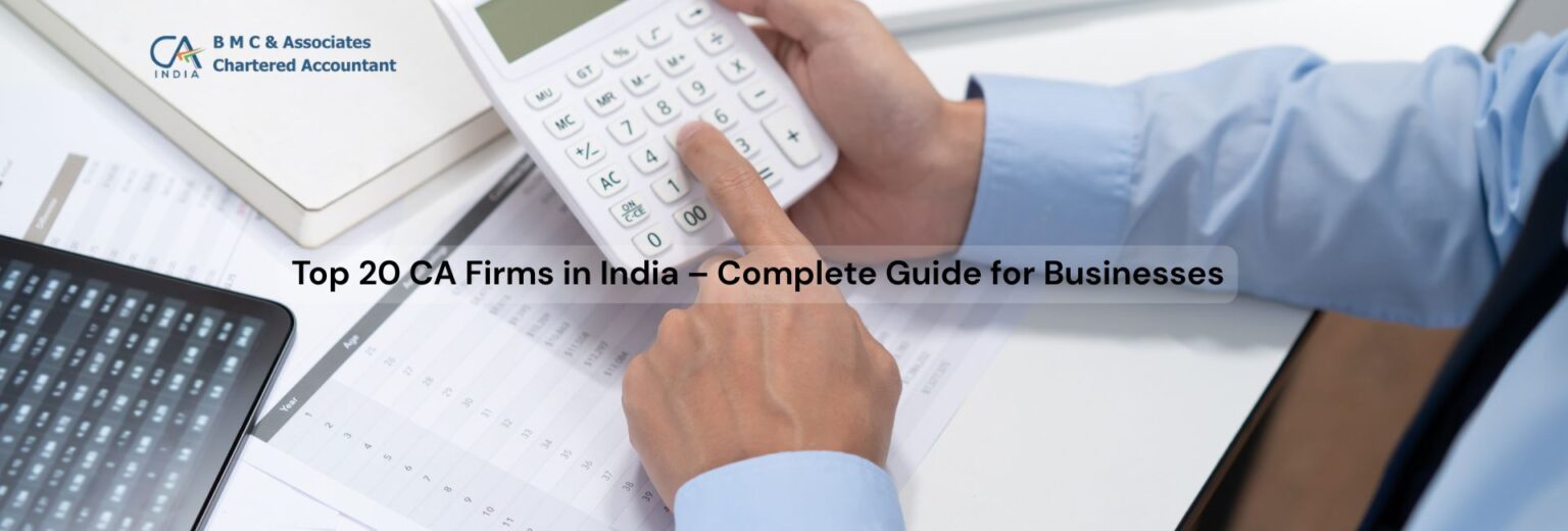 Top 20 CA Firms in India for Businesses 2026
